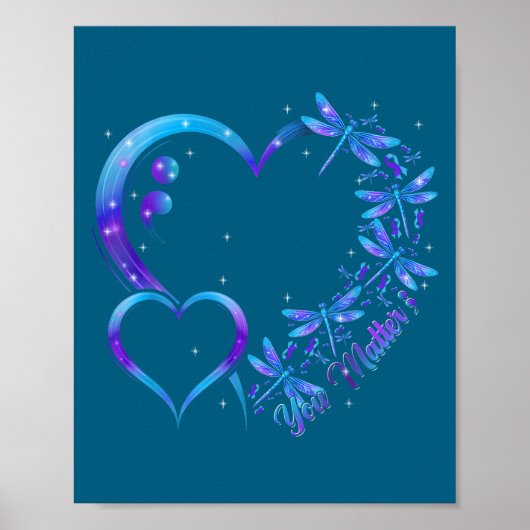 You Dragonfly Suicide Prevention Awareness Men Wom Poster (Voorkant)