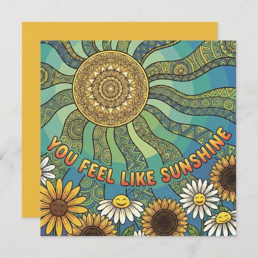 You Feel Like Sunshine Personalized Card Feestdagenkaart (Voorkant / Achterkant)