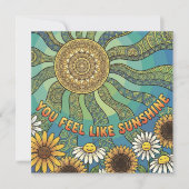 You Feel Like Sunshine Personalized Card Feestdagenkaart (Voorkant)