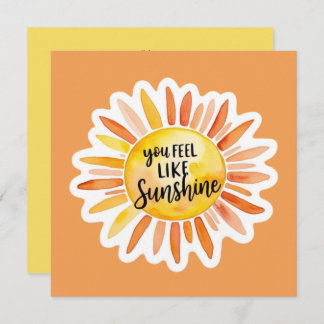 You Feel Like Sunshine Personalized Card Feestdagenkaart