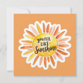 You Feel Like Sunshine Personalized Card Feestdagenkaart (Voorkant)