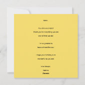 You Feel Like Sunshine Personalized Card Feestdagenkaart (Achterkant)