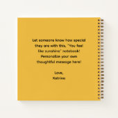 You Feel Like Sunshine Spiral Notebook Notitieboek (Achterkant)