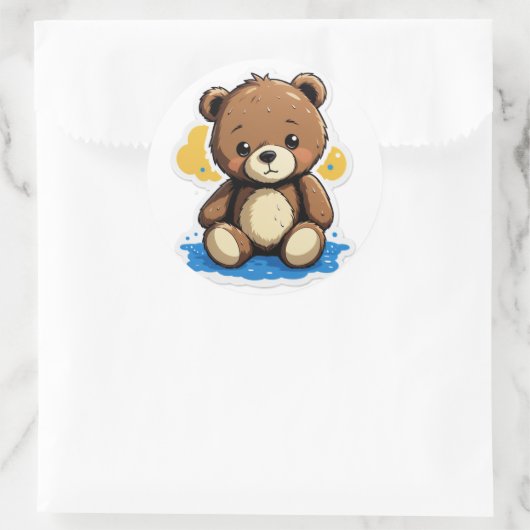 You Forgot Me? – Sad Teddy in the Rain Sticker
