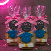 You Glow Girl Afstudeerder Roze Neon Script Afstud Ronde Sticker