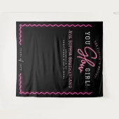 You Glow Girl Script Pink Neon Afstudeerfeest Wandkleed (Voorkant (horizontaal))