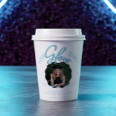 You Glow Girl Wavy Blue Neon Afstuderen Foto Papieren Bekers