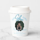 You Glow Girl Wavy Blue Neon Afstuderen Foto Papieren Bekers (Voorkant)