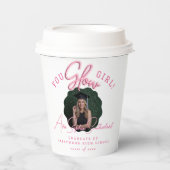 You Glow Girl Wavy Pink Neon Afstuderen Foto Papieren Bekers (Voorkant)