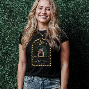 You Glow Girl Wavy Yellow Neon Afstuderen Foto Tri-Blend Shirt