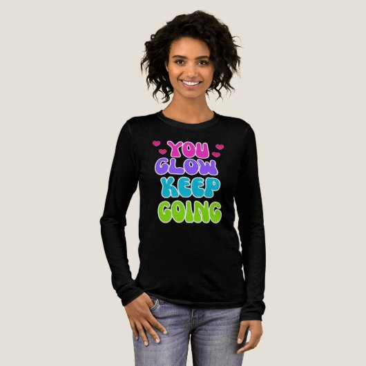 You Glow Keep Going – Helder en inspirerend ontwer Tri-Blend Shirt (Voorkant)