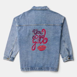 You Go Girl – Girl Power Statement Spijkerjacke Denim Jacket