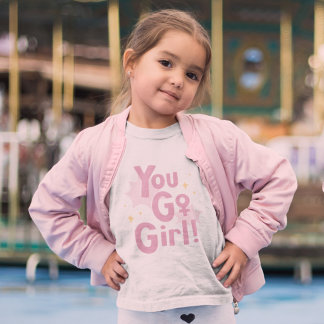 You Go Girl | Inspirerende Roze Kids T-Shirt