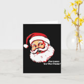 You Gonna Eat That Ckle Funny Santa Claus Christma Kaart (Gele Bloem)