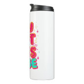 "You Got This Babe" Pink Sparkle Typography Thermosbeker (Geroteerd rechts)