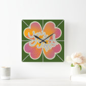 You got this! Clover Vierkante Klok (Huis)