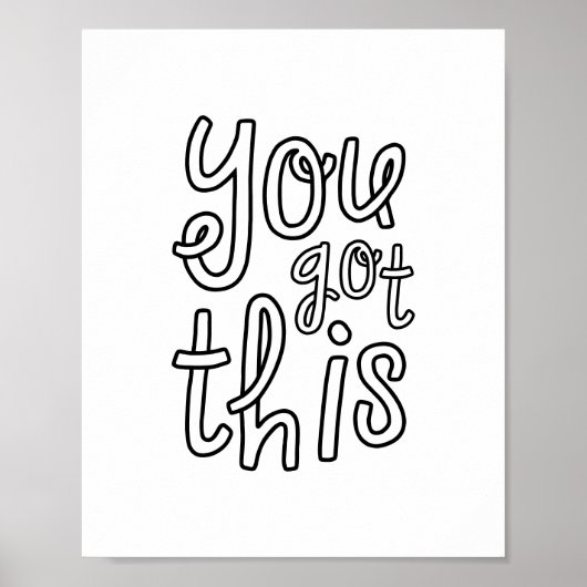 You Got This, Cute Motivational Poster (Voorkant)