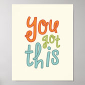 You Got This, Cute Motivational Poster (Voorkant)