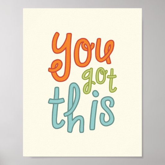 You Got This, Cute Motivational Poster (Voorkant)