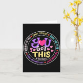 You Got This Don't Stress Do Your Motivational Tes Kaart (Gele Bloem)