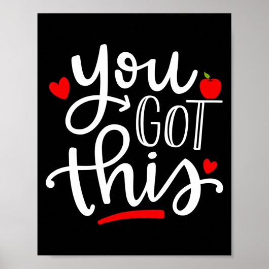 You Got This Funny Teacher Student Testing Day Poster (Voorkant)