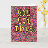"You Got This" Motivatie en Inspirerend Kaart (Gele Bloem)