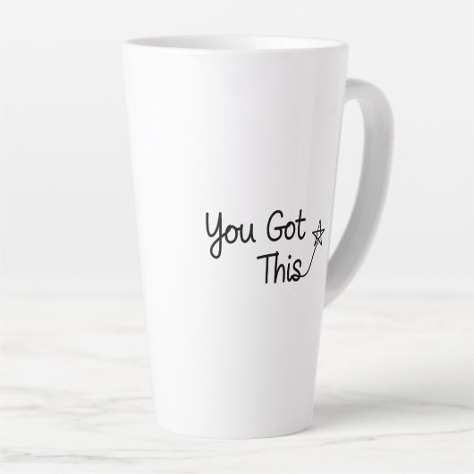 "You Got This" Motivatie Star Design Latte Mok (Rechterhoek)