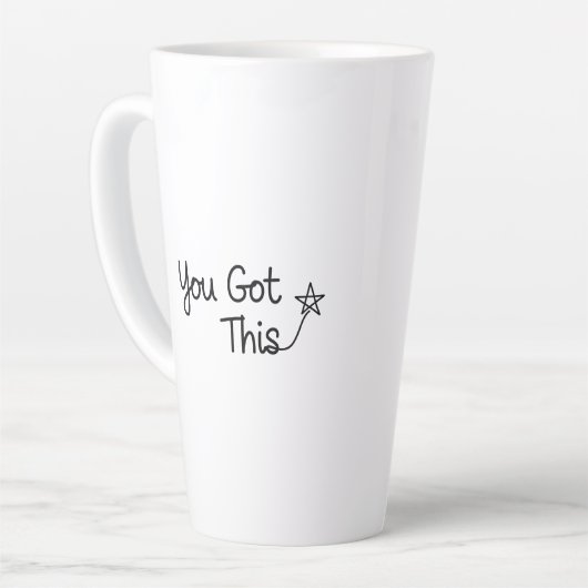 "You Got This" Motivatie Star Design Latte Mok (Linkerhoek)