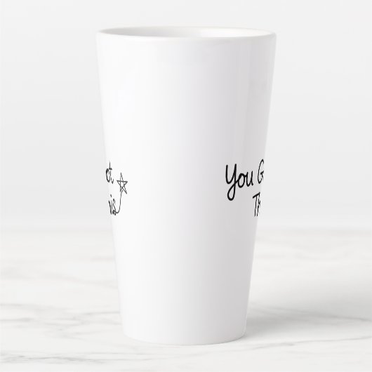 "You Got This" Motivatie Star Design Latte Mok (Voorkant)