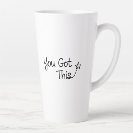 "You Got This" Motivatie Star Design Latte Mok (Rechts)