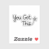 "You Got This" Motivatie Star Design Sticker (Vel)