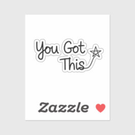 "You Got This" Motivatie Star Design Sticker