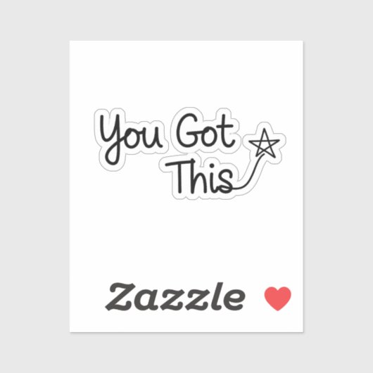 "You Got This" Motivatie Star Design Sticker (Vel)