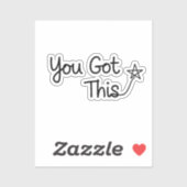 "You Got This" Motivatie Star Design Sticker (Vel)