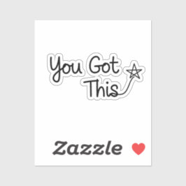 "You Got This" Motivatie Star Design Sticker