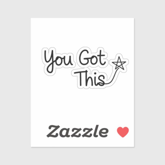"You Got This" Motivatie Star Design Sticker (Vel)
