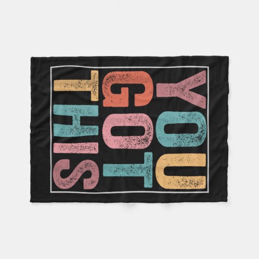 You Got This Motivational Testing Day Design For T Fleece Deken (Voorkant (Horizontaal))