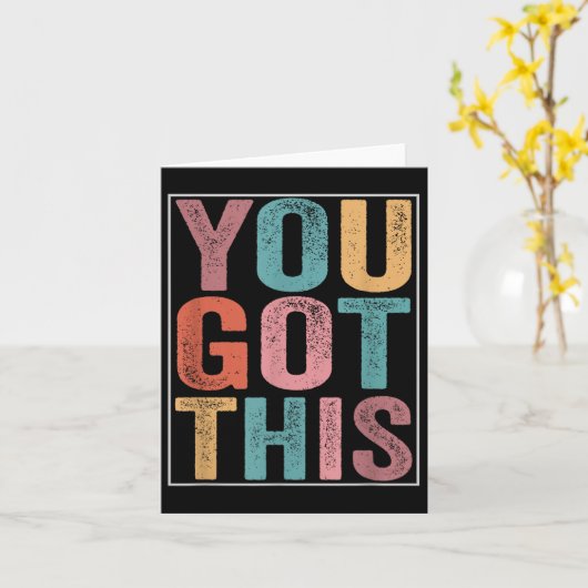 You Got This Motivational Testing Day Design For T Kaart (Gele Bloem)