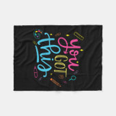 You Got This Motivational Testing Day Teacher Stud Fleece Deken (Voorkant (Horizontaal))