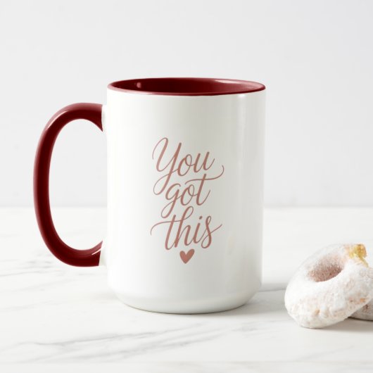 You Got This — Motiverende Quote Koffiemok Mok (Met donut)