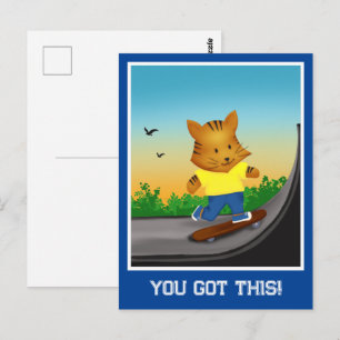 You Got This Tiger Skateboarden Briefkaart