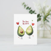 You Guac My World Valentine's Day Kid Friendly Briefkaart (Staand voorkant)