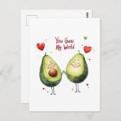 You Guac My World Valentine's Day Kid Friendly Briefkaart (Voorkant / Achterkant)