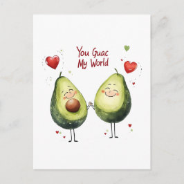 You Guac My World Valentine's Day Kid Friendly Briefkaart