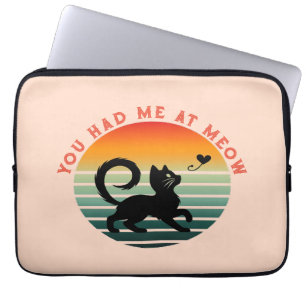 You Had Me At Meow Schattige Kat Laptop Sleeve