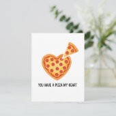 You Have a Pizza My Heart Funny Valentine Card! Feestdagenkaart (Staand voorkant)