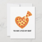 You Have a Pizza My Heart Funny Valentine Card! Feestdagenkaart (Voorkant)