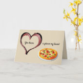 You Have a Pizza My Heart Valentine Liefde Kaart (Gele Bloem)