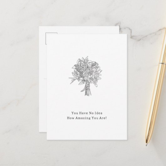 You Have No Idea How Amazing You Are Card Briefkaart (Voorkant / Achterkant in situ)