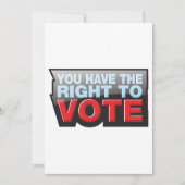 You Have The Right To Vote Kaart (Voorkant)